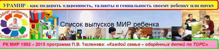 Список выпусков МИР ребенка